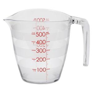 目盛りが見やすい計量カップ 500ml 1個 マーナ キッチン用品 メジャーカップ 調理器具