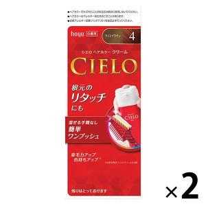 CIELO ヘアカラーEXクリーム 4 ライトブラウン 1セット hoyu