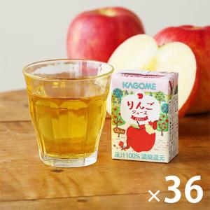 KAGOME カゴメ 果汁100％りんごジュース（こども支援パッケージ） 紙パック 100ml×36 フルーツジュースの商品画像