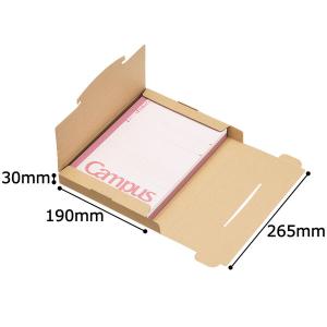 ラクポスBOX 縦190×横265×高さ30mm クラフト 1袋HEIKO
