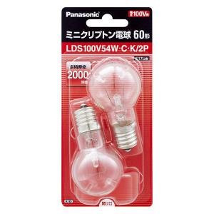 パナソニック ミニクリプトン電球60W2Pクリア LDS100V54WCK2P