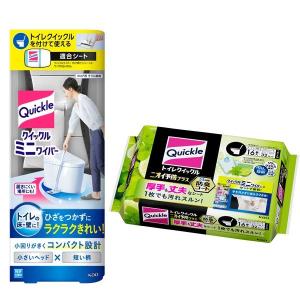 クイックルミニワイパー 本体 ＋ トイレクイックル 詰替用　ニオイ予防プラス　シトラスミントの香り