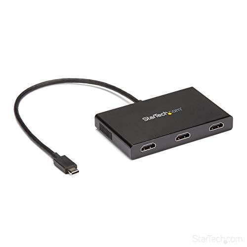 StarTech.com USB-C - HDMIマルチモニターアダプタ 3ポートMSTハブ 4K対...