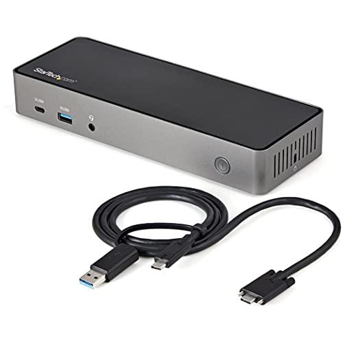 StarTech.com USB-C &amp; USB-A対応ドッキングステーション 3面モニター対応ノー...