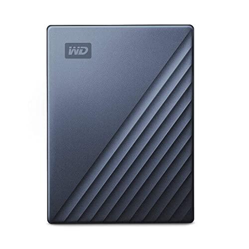 WD ポータブルHDD 2TB USB Type-C ブルー My Passport Ultra 暗...