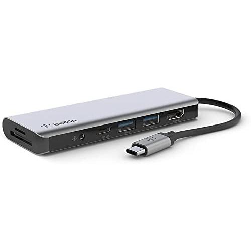 Belkin ハブ ドッキングステーション USB-C 7 in 1 100W PD HDMI SD...