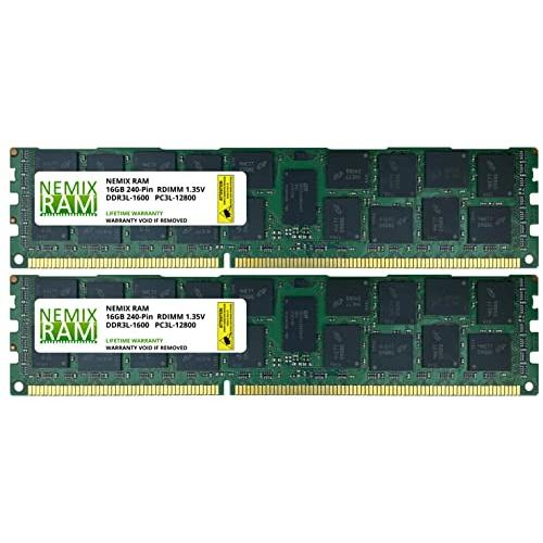 NEMIXRAM 32GB (2x16GB) DDR3-1600MHz PC3-12800 ECC ...