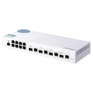QNAP(キューナップ)10GbE L2 Webマネージドスイッチ 4つの10GbE SFP+/RJ45コンボポート、8つのギガビットイーサネットポー