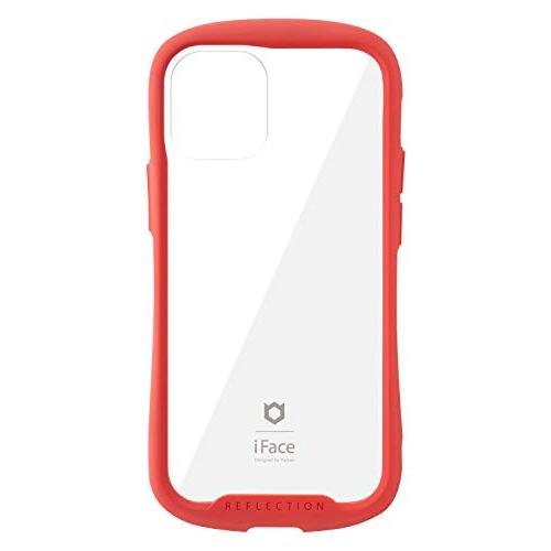 iFace Reflection iPhone 12 mini ケース クリア 強化ガラス (レッド...
