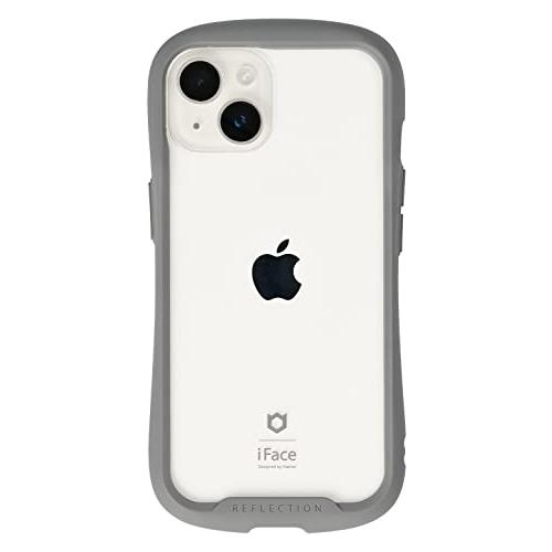 iFace Reflection iPhone 14 専用 ケース クリア 強化ガラス (グレー)【...