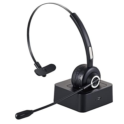 エレコム Bluetooth片耳ヘッドセット オーバーヘッドタイプ 充電台付 ブラック LBT-HS...