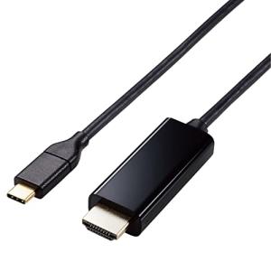 エレコム USB-C HDMI 映像変換ケーブル ミラーリング対応 4K2K/60Hz 【 スマホ・タブレットの映像をテレビに出力可能 】 1m ブラ｜y-mahana