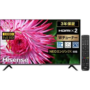 ハイセンス 40V型 フルハイビジョン 液晶テレビ 40A35G ダブルチューナー 外付けHDD裏番組録画対応 VAパネル 2021年モデル 3年保証｜y-mahana