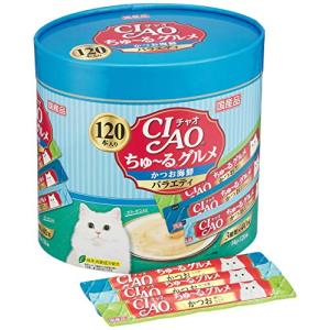 チャオ (CIAO) 猫用おやつ ちゅ~る グルメ かつお海鮮バラエティ 14g×120本入｜y-mahana