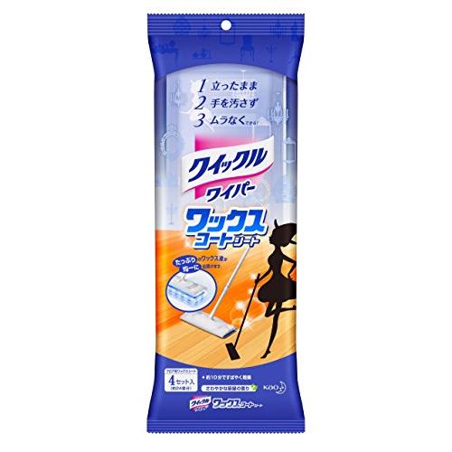 クイックルワイパー フロア用掃除道具 ワックスコートシート 4枚セット