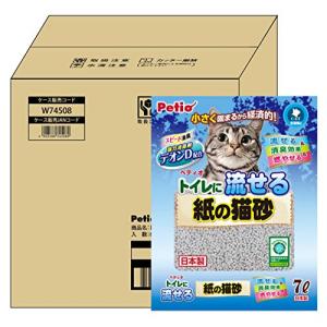 ペティオ (Petio) トイレに流せる紙の猫砂 7L×6個 (ケース販売)｜y-mahana