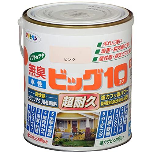 アサヒペン 水性ビッグ10多用途 211ピンク 1.6L