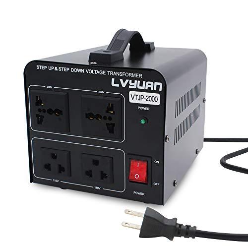 LVYUAN（リョクエン）アップトランス ダウントランス 2000W 海外国内両用型変圧器 降圧・昇...