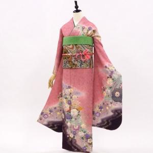 正絹振袖 写真通りの販売6点セット 長襦袢・帯・帯揚・帯〆・重衿付き