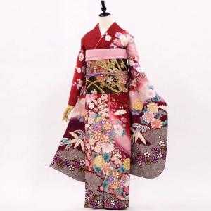 振袖フルセット（袋帯・長襦袢・帯揚げ・帯締め付き） 振袖7点セット帯新品帯締め帯揚げフルセット成人式KZ31 - メルカリ