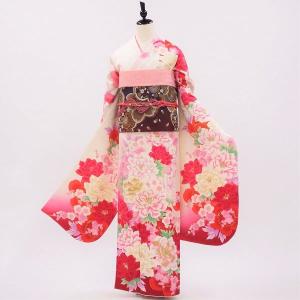 正絹振袖+半衿付き長襦袢+帯+帯揚+帯〆+重衿 6点セット 大人