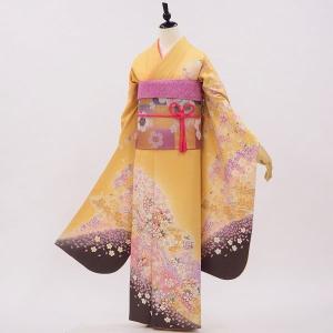 美品　正絹振袖フルセット　新品長襦袢　❤︎夢の世界のよう❤︎ 中古】正絹 振袖 フルセット 販売6点セット 半衿付き長襦袢・帯・帯揚