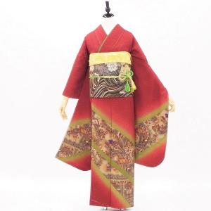 正絹振袖+半衿付き長襦袢+帯+帯揚+帯〆+重衿 6点セット 可愛さと