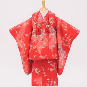 七五三 着物 3歳 フルセット 金の風に蝶ひらり艶やかコーデ 髪飾り