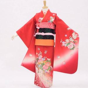 七五三 3歳用 女の子 女児 着物 襦袢 2点セット 中古 正絹 花模様 桜