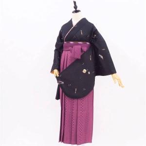 卒業式 袴 セット 購入 大正浪漫な矢絣 赤×黒に刺しゅうを添えて 身長