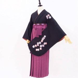 卒業式 袴 セット 購入 大正浪漫な矢絣 赤×黒に刺しゅうを添えて 身長