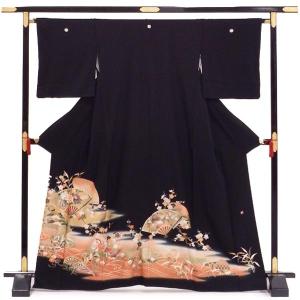 長襦袢と黒留袖2点セット販売 貸衣装をリサイクル販売 正絹表地 黒留袖