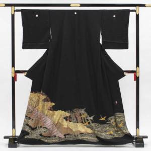 長襦袢と黒留袖2点セット販売 貸衣装をリサイクル販売 正絹表地 黒留袖