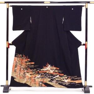 長襦袢と黒留袖2点セット販売 貸衣装をリサイクル販売 正絹表地 黒留袖