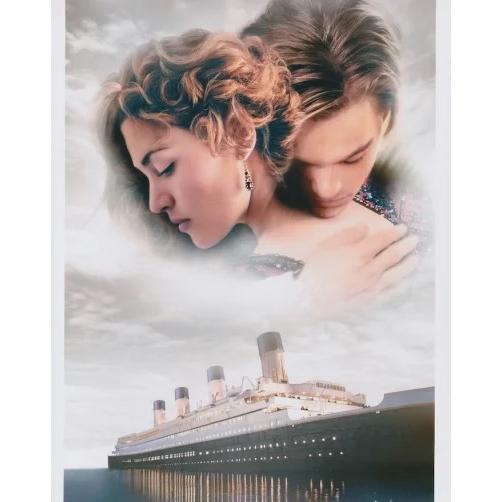 タイタニック　左右1cmが白地です。ディカプリオ　ウィンスレット　Titanic　Winslet　 ...