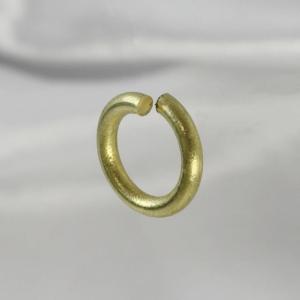 【日本製・あすつく】真鍮シングルリング12mmｘ3mm 生地 そのまま 加工なし Cカン 丸カン 真鍮製 リング レザー ウォレット キーリング にのきん