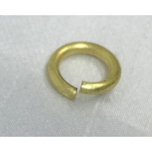 【日本製】真鍮シングルリング 6mmｘ1.4mm 生地 内径6mm そのまま 真鍮無垢 レザークラフト キーホルダー キーチェーン 本革 にのきん あすつく