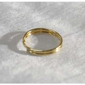【あすつく】ダブルリング　ゴールド　12mmｘ1mm