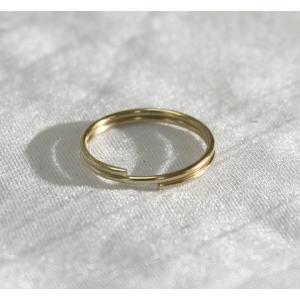 【あすつく】ダブルリング　ゴールド　15mmｘ1mm