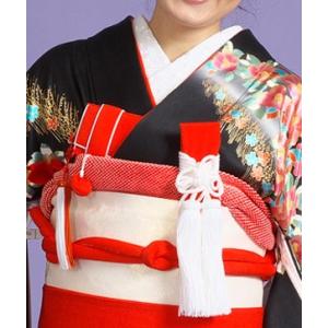 引振袖レンタル 黒地にグレーのラインぼかし小花...の詳細画像2