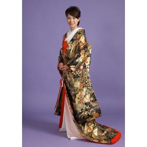 黒地金彩友禅色打掛レンタル-4泊5日・小物セット/結婚式 花嫁 婚礼 ブライダル ウェディング 披露宴/和装の貸衣装
