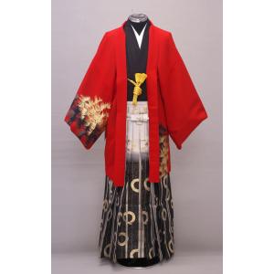紅緋に飛翔する鷲の紋付レンタル[4泊5日・小物セット付・送料無料]