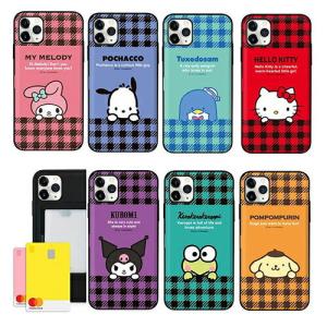 79 SANRIO Characters Magnetic Check Card Mirror Bumper IC カード Suica カード収納可能 iPhone Galaxy カバー スマホケース｜y-riashop