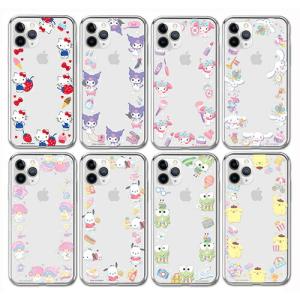 79/ Sanrio Characters Circle S3 Clear Jelly サンリオ iPhone Galaxy カバー スマホケース｜y-riashop