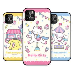 79 SANRIO Characters メリーゴーラウンド Magnetic Card Door Bumper マグネット吸着 IC カード Suica カード収納可能 iPhone Galaxy カバー スマホケース｜y-riashop