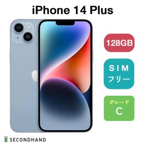 iPhone 14 Plus 128GB - ブルー Cグレード SIMフリー アイフォン スマホ 本体 1年保証｜y-secondhand