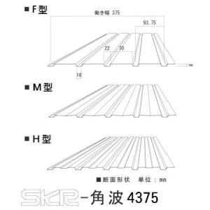 【送料別途】　角波4375 原板厚み0.30mm×長さオーダー1,001mm〜1,100mm 1枚