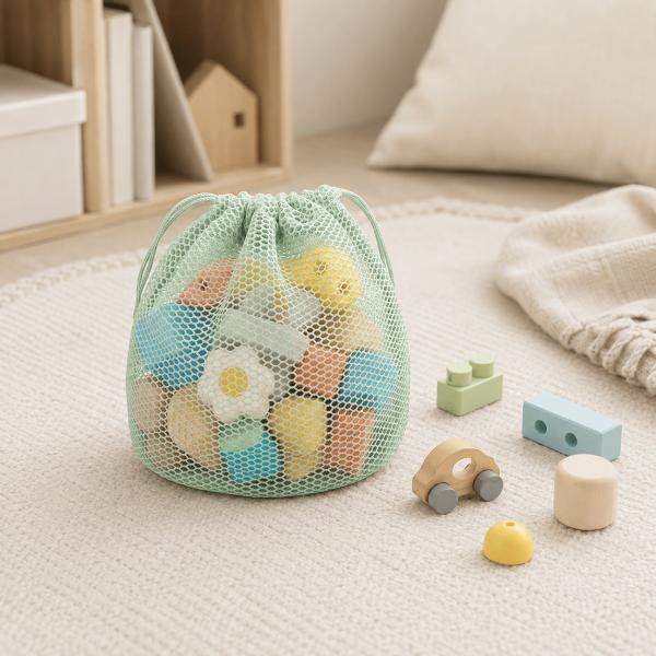 メッシュ巾着バッグ｜パッとひと目で