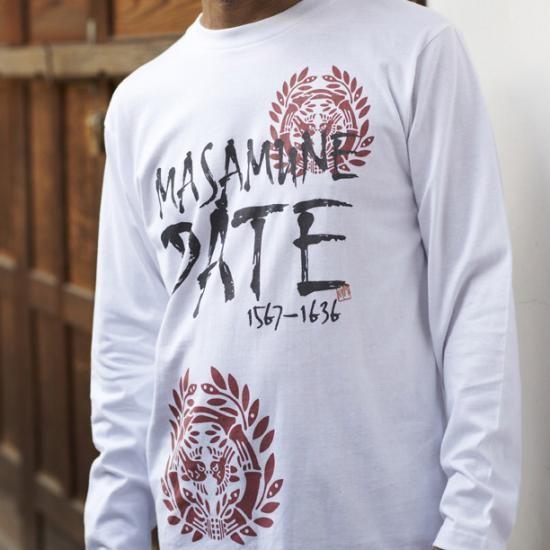 伊達政宗 戦国武将 家紋 長袖Tシャツ Tシャツ 長袖 メンズ 5.6オンス オリジナル 和柄 ３L...