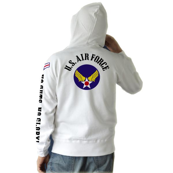 USミアーミー アメリカ空軍 4面プリント ミリタリー U.S AIR FORCE ジップパーカー ...